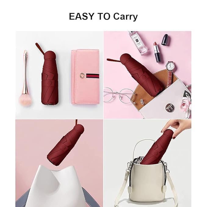 Round Handle Umbrella(533) (maroon)1