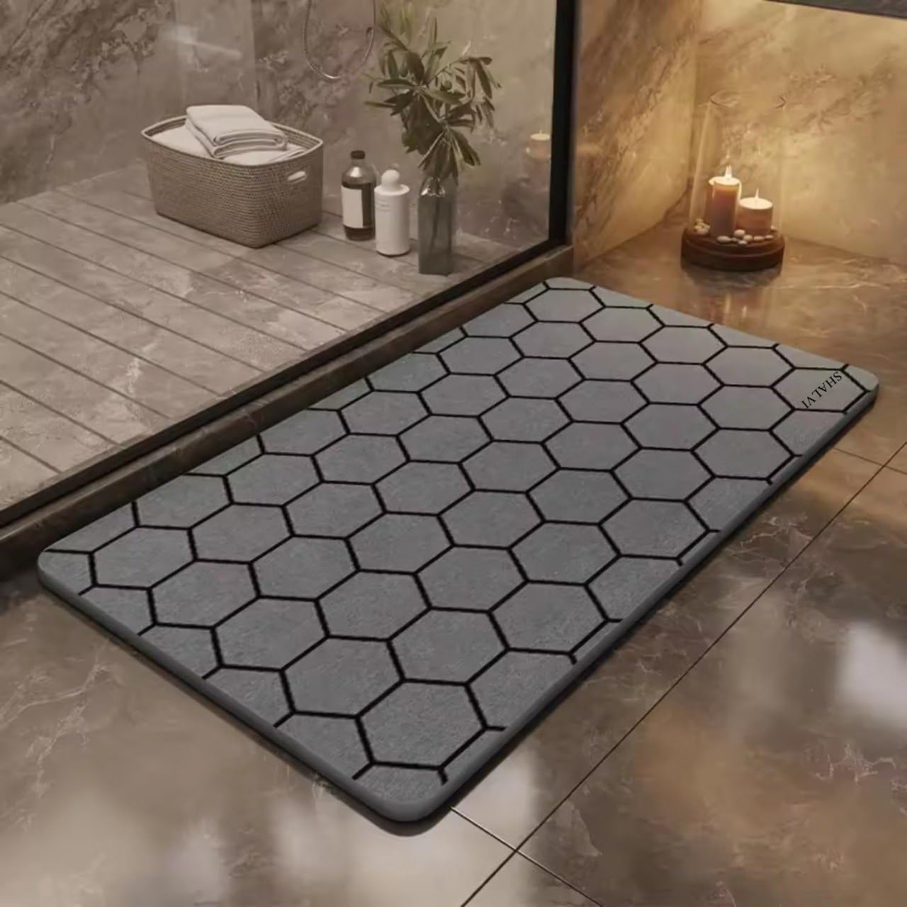 Stone Bath Mat(Grey Pattern) (Copy)