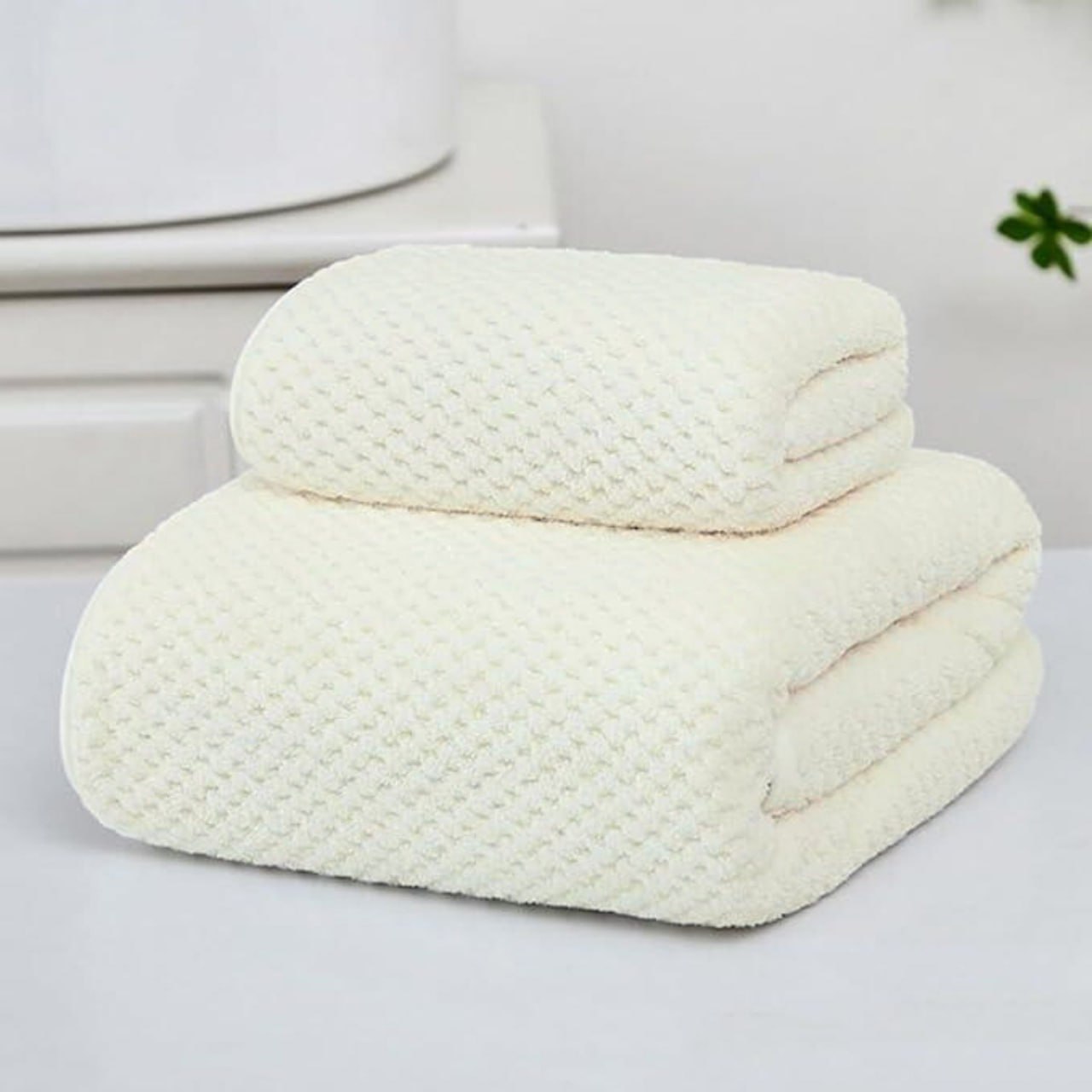 LINEAR Microfiber Bath Towel(Off-White)