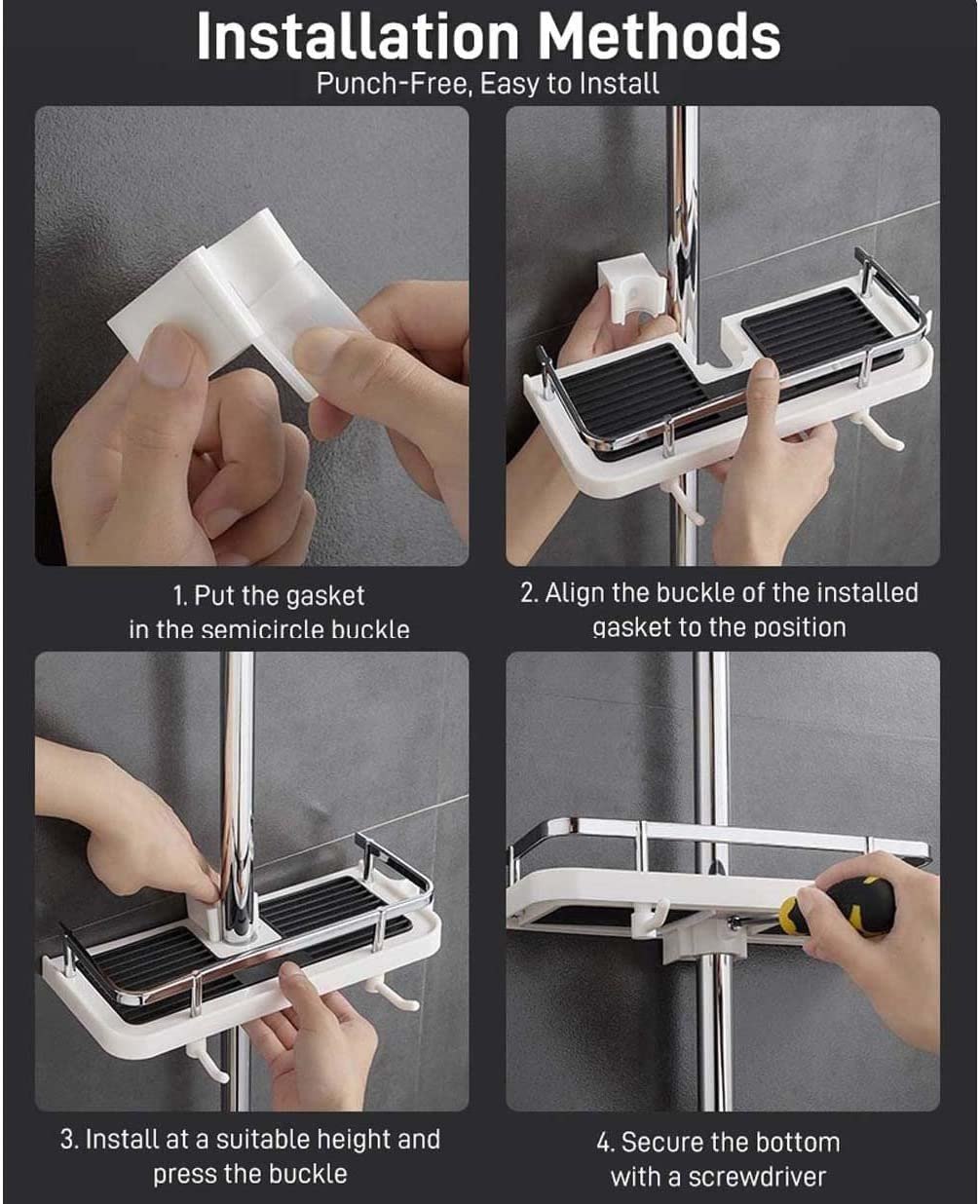 Bathroom Shelve With Shower Storage