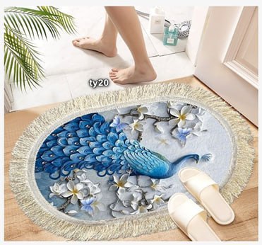 Printed Mat peacock