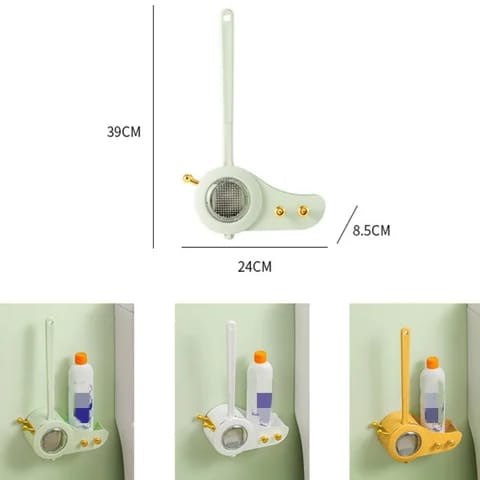 Shelf toilet brush two is made one